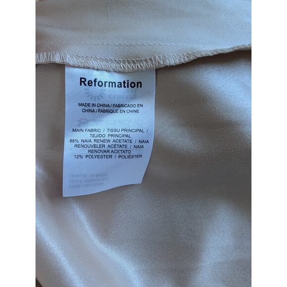 NWD Reformation Isolene Satin Maxi Dress Gown Size 8 Grand Cru #4A456 - Picture 15 of 15